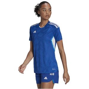 ⚽️ Adidas Con 22 Match Day Adidas Soccer Jersey SMALL Blue White GS0177